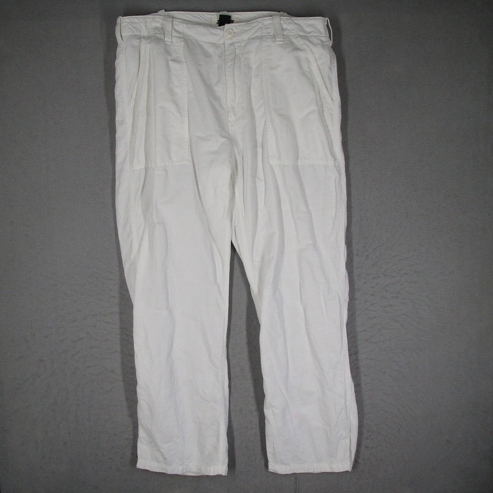 J.Crew Broken-In Favorite Fit White Linen Cotton Pants Mens 38x29 Vintage Style